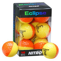 Nitro Eclipse 12 Pk Golf Balls-Yellow/Orange