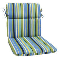 Pillow Perfect Outdoor Round Edge Chair Cushion - Topanga Stripe