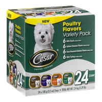 Cesar Canine Cuisine Poultry Flavors Variety Pack - 24 CT