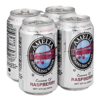 Amelia Sparkling Water Raspberry - 4 PK