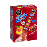 4C Totally Light Sugar Free Tea 2Go Red Tea Antioxidant Peach Drink Mix - 20 CT
