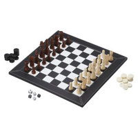 Glaxo Smith Kline Mainstreet Classics 3 in 1 Chess/ Checkers/ Backgammon Game Slate