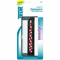 Trim Slant Tip Tweezers with Mirror Case