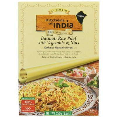 Kitchens Of India Kashmiri Basmati Rice Pilaf with Vegetables & Nuts, 8.8-Ounce Boxes (Pack of 6)