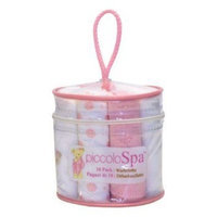 Piccolo Bambino Set of 10 Washcloths - Pink/White