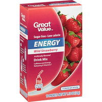 Great Value : Wild Strawberry 10 Packets Drink Mix