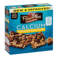 Kellogg's FiberPlus Calcium Chewy Bar Chocolatey Peanut Butter - 5 CT