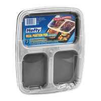 Hefty Meal Portion Pan with Covers - 2 CT