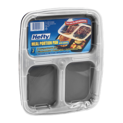 Hefty Meal Portion Pan with Covers - 2 CT