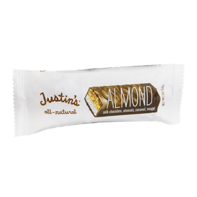 Justin's Almond Milk Chocolate, Almonds, Caramel, Nougat Bar