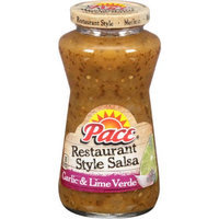 Pace Garlic & Lime Verde Restaurant Style Medium Salsa, 16 OZ (Pack of 6)