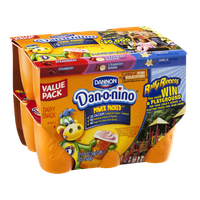 Dannon Dan-o-nino Strawberry, Stawberry Banana and Vanilla Dairy Snack - 12 CT