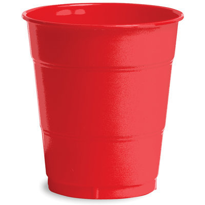 Creative Expressions 12-Oz. Premium Plastic Cups - 20-Pack, Classic Red