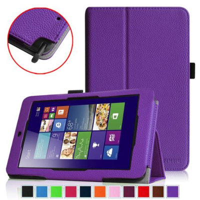 Fintie Folio Leather Case Cover for ASUS VivoTab Note 8 M80TA Tablet (Windows 8.1), Violet