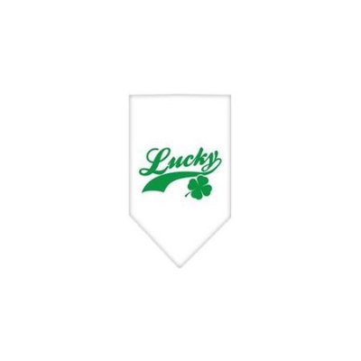 Ahi Lucky Swoosh Screen Print Bandana White Large