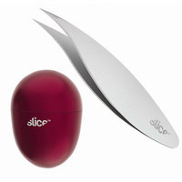 Slice Pointed-Tip Stainless Steel Tweezers and Cosmetic Sharpener