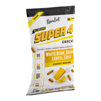 LesserEvil Super 4 Snacks White Bean, Quinoa, Lentil, Chia Cheesy Nacho Baked Bean Bites