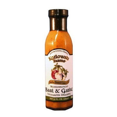 Kozlowski Farms Mediterranean Vinaigrette Dressing, Basil and Garlic, 10.0-Ounce (Pack of 6)
