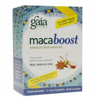 Gaia Herbs macaboost Plant-Based Performance Enhancer Packets, Vanilla-Chai, 14 ea
