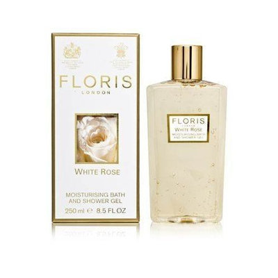 Floris London White Rose Moisturising Bath and Shower Gel - 250 ml, 8.5 fl oz