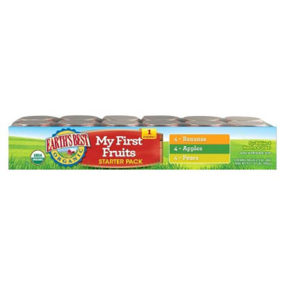 Earth's Best Organic My First Fruits Baby Food Starter Pack, 2.5 oz.