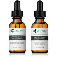 Cosmetic Skin Solutions LLC Phloretin Serum + Vitamin C+E Serum Advanced Formula +. Preventative topical Vitamin C - 2 Combo Pack - 1 fl oz / 30 ml each.