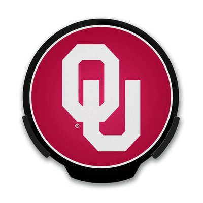 Power Decal 4 in. NCAA Team Automatic Activated LED Window Light University of Oklahoma Sooners Logo Sign 156686