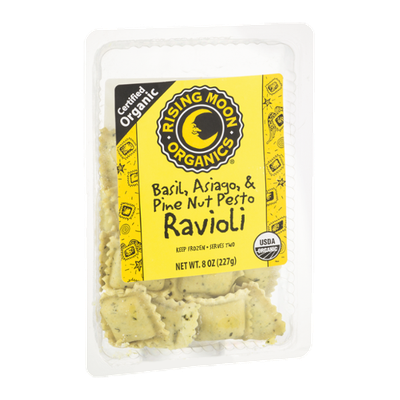 Rising Moon Organics Ravioli Basil, Asiago & Pine Nut Pesto