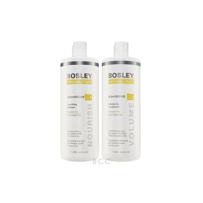 Bosley Defense Nourishing Shampoo & Volumizing Conditioner 33.8oz Duo Set for Color Treated Hair