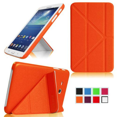 Fintie Transformer SlimShell Case Multi View Stand Cover for Samsung Galaxy Tab 3 Lite 7.0 Tablet, Orange