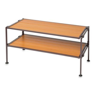 2-Tier Iron Stackable Shoe Shelf