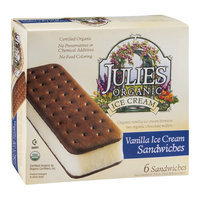 Julie's Organic Ice Cream Sandwiches Vanilla - 6 CT