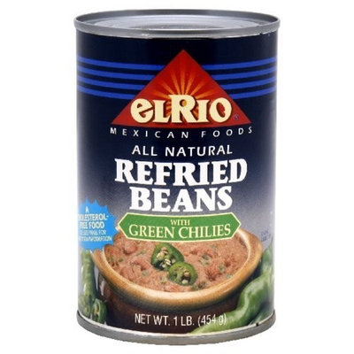 El Rio Beans Refried with Green Chili, 16-Ounce (Pack of 12)