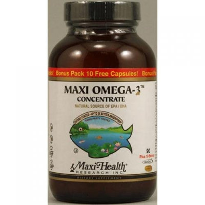 Maxi Health Kosher Vitamins 1089739 Maxi Omega-3 Concentrate Vitamins 100 Maxigels
