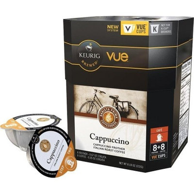 Keurig Barista Prima Cappuccino Italian Roast Vue Pack (8 Coffees and 8 Frothers) 7.5 oz