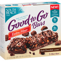 South Beach Diet Good to Go Bars Dark Chocolate Fiber Bars with Extra Fiber