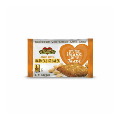 Corazonas Oatmeal Squares Peanut Butter Case of 12 1.76 oz