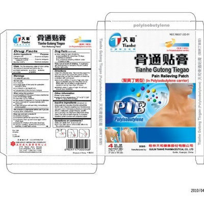 Tianhe Guteng Tiegao Pain Relieving Patch - 10 Patches (2.75 x 4 in) Pack
