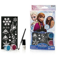 Disney Frozen Glitter Tattoo Kit with Stencils Brush Glue 2 Color Glitters