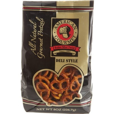 American Gourmet Mini Twist Pretzel, Buttered Flavored, 8-Ounce