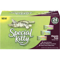 Special Kitty Premium Classic Pate Variety Pack Cat Food, 24ct