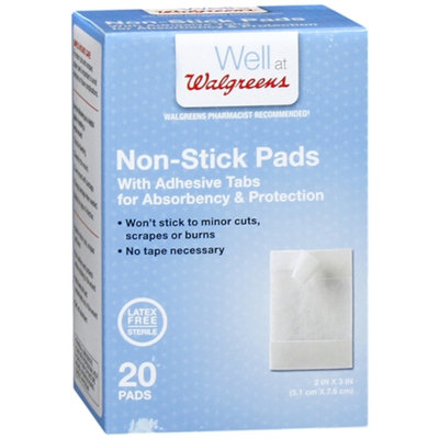 Walgreens Non-Stick Pads with Adhesive Tabs, 20 ea