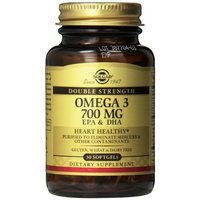 Solgar Double Strength Omega-3 Supplement, 700 mg, 30 Count