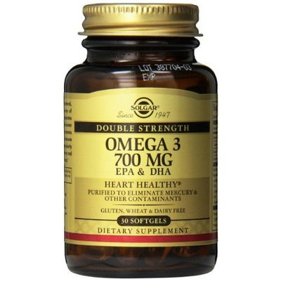 Solgar Double Strength Omega-3 Supplement, 700 mg, 30 Count