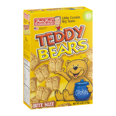Bud's Best Cookies Teddy Bears Bite Size Cookies