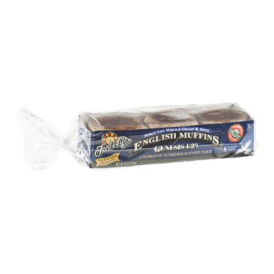 Food For Life Genesis 1:29 Sprouted Whole Grain & Seed English Muffins - 6 CT