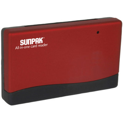 Sunpak ALLIN1-CR-RD All-In-One Card Reader, Red