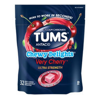Tums Chewy Delights Cherry Calcium Soft Chews - 32 Count