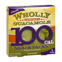 Wholly Guacamole Classic Guacamole 100 Cal Snack Packs