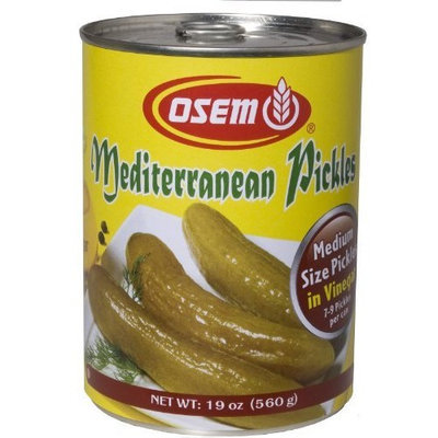 Osem Pickles in Vinegar, Medium Size 7-9 (Kosher for Passover), 19-Ounce (Pack of 12)